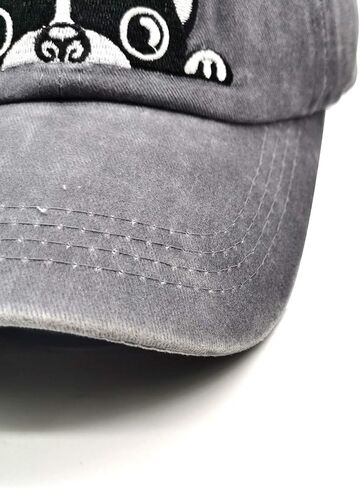 قبعة بيسبول مغسولة ومطرزة للنساء من Boston Terrier in Kuwait