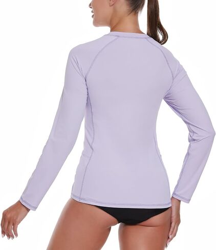HODOSPORTS Rash Guard للنساء UPF 50+ قميص السباحة مع جيوب قمصان الحماية من الشمس خفيفة الوزن طويلة الأكمام in Saudi Arabia