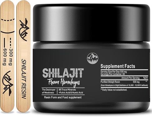 Shilajit pure himalayan organic 30gm, shilajit resin supplement for Men and Women - natural shilajit with 85+ trace minerals & fulvic acid for energy, Immune Support in Saudi Arabia