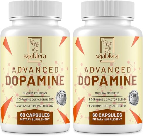 Dopamine Supplement-Mucuna Pruriens Seed Extract,Premium Vitamins, Minerals, and Natural Plant Extracts for Mental Drive, Clarity, Focus-60 Capsules in Saudi Arabia