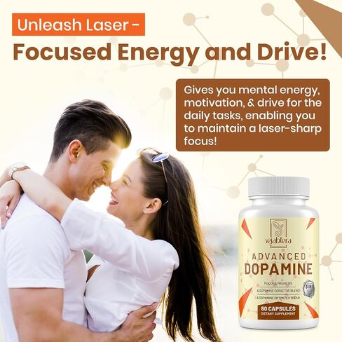 Dopamine Supplement-Mucuna Pruriens Seed Extract,Premium Vitamins, Minerals, and Natural Plant Extracts for Mental Drive, Clarity, Focus-60 Capsules in Saudi Arabia