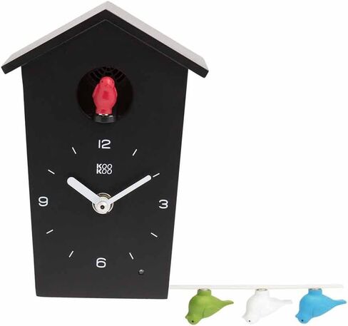 KOOKOO Birdhouse Mini Black, Tiny Modern Cuckoo Clock with 12 Natural Bird Songs or Cuckoo Call in Saudi Arabia