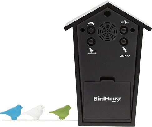 KOOKOO Birdhouse Mini Black, Tiny Modern Cuckoo Clock with 12 Natural Bird Songs or Cuckoo Call in Saudi Arabia