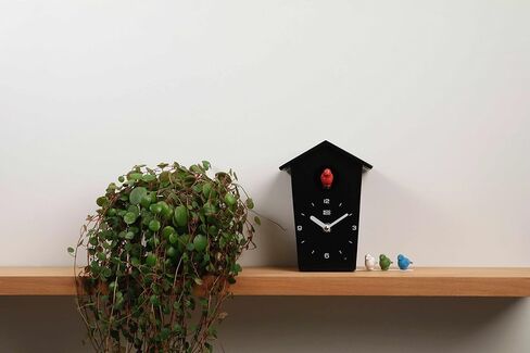 KOOKOO Birdhouse Mini Black, Tiny Modern Cuckoo Clock with 12 Natural Bird Songs or Cuckoo Call in Saudi Arabia