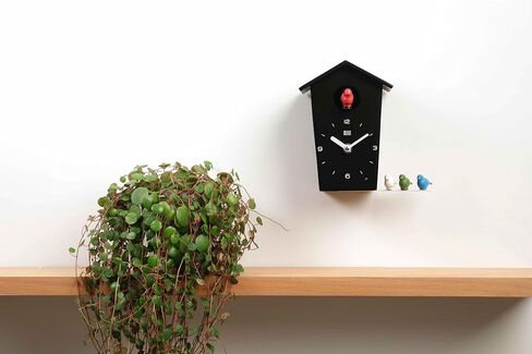 KOOKOO Birdhouse Mini Black, Tiny Modern Cuckoo Clock with 12 Natural Bird Songs or Cuckoo Call in Saudi Arabia