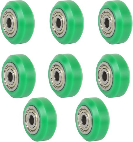 8pcs V Solid POM Wheels OD 24mm Rollers Gantry Pulley Double Bearings for Ender 3 V2 Neo,Ender 3 S1 / Pro, Ender 5 3D Printer, CNC Machine, 2020 2040 C Beam V Slot Profiles Linear Rail (Red) in Saudi Arabia