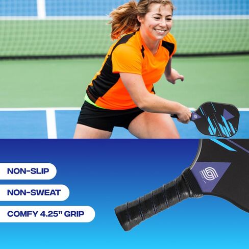 Sevko Pickleball Paddles Set of 2 - Fiberglass Surface Pickleball Paddles Set - 4 Pickleball Balls, & Carry Bag, Pickle Ball Paddle in Saudi Arabia
