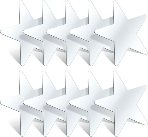 10 Pcs Small Mirrors for Crafts Preschool Shatter Proof Plastic Mirror Star Mirror for Kids 6 x 6 Inches Double Sided Acrylic Mirror for Classroom Facial Expression Practice in Saudi Arabia
