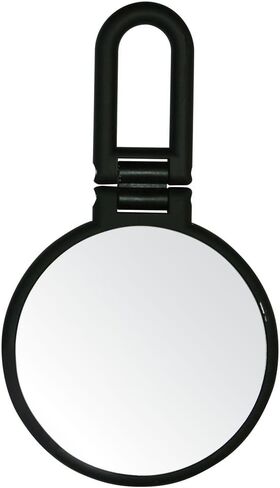 Danielle Folding Makeup Mirror with Handle/Stand, 10X Magnification, Midnight Matte in Saudi Arabia