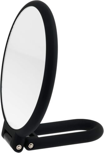 Danielle Folding Makeup Mirror with Handle/Stand, 10X Magnification, Midnight Matte in Saudi Arabia