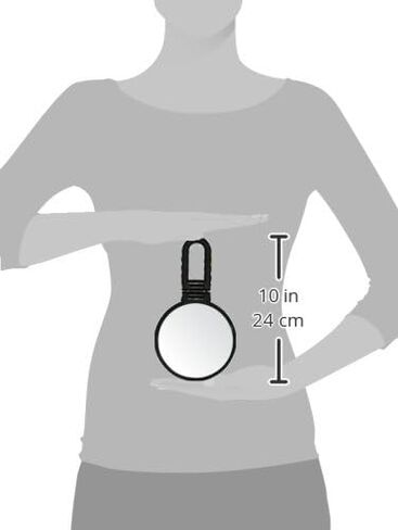 Danielle Folding Makeup Mirror with Handle/Stand, 10X Magnification, Midnight Matte in Saudi Arabia