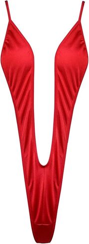 Women’s One-Piece Sling Shot Swimsuit Micro Bikini Underwear Thong Swimwear Bodysuit V Halter Leotard Bathing Suit in Saudi Arabia