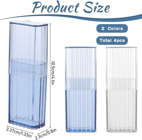 4 PCS Small Container for Floss Picks, Floss Travel Case Portable Small Travel Containers Transparent Floss Picks Travel Cotton Swab Container Dispenser Container for Various Small Item in Saudi Arabia