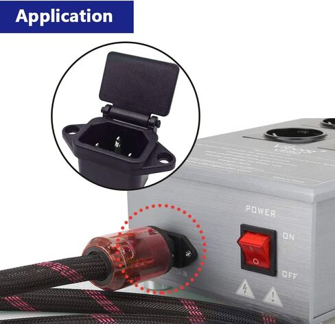 C14 Panel Mount Plug Adapter, AC 250V 10A IEC 320 3Pins Screw Mount Module Power Connector Socket with Cover, with Spade Quick Splice, Wire Caps (35 Pack) in Saudi Arabia