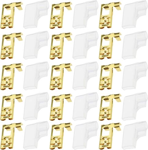 The Lord of the Tools 50PCS 6.3mm Crimp Terminal Spade Connector 90° Angled with 50PCS Insulating Sleeves for Equipment Switch Quad Bike Scooter Boat Household Appliances in Saudi Arabia