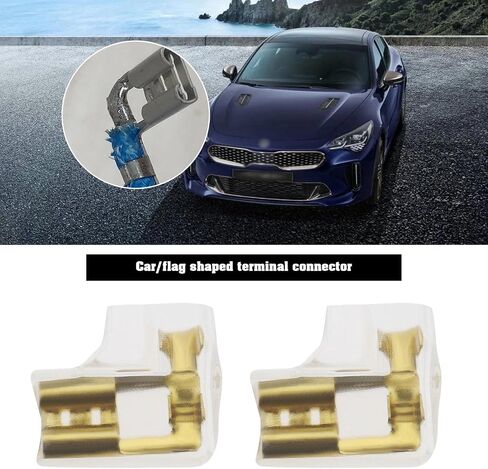 The Lord of the Tools 50PCS 6.3mm Crimp Terminal Spade Connector 90° Angled with 50PCS Insulating Sleeves for Equipment Switch Quad Bike Scooter Boat Household Appliances in Saudi Arabia
