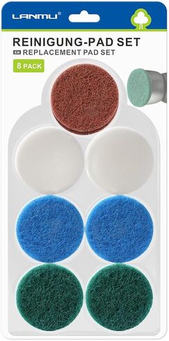 8 قطع من وسادات بديلة من LANMU متوافقة مع Dremel Versa PC10 وRuby Horsepower Power Scrubber، وسادة تنظيف فرك in Kuwait