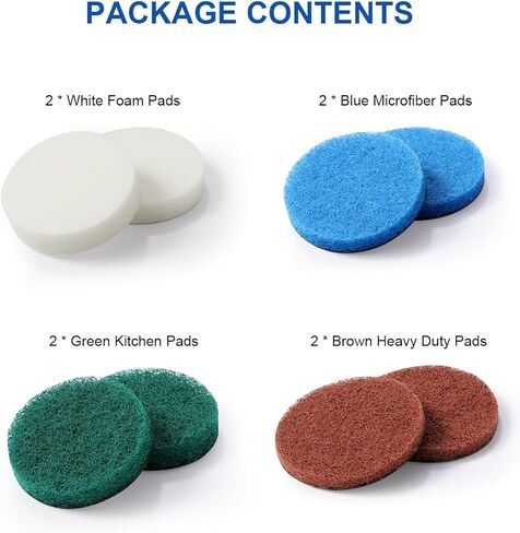 8 قطع من وسادات بديلة من LANMU متوافقة مع Dremel Versa PC10 وRuby Horsepower Power Scrubber، وسادة تنظيف فرك in Kuwait