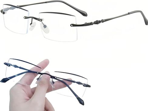 Reading Glasses Women Man Blue Light Blocking Glasses Stylish Frameless Reading Glasses Anti Glare Computer Glare in Saudi Arabia