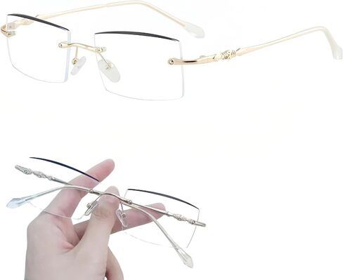 Reading Glasses Women Man Blue Light Blocking Glasses Stylish Frameless Reading Glasses Anti Glare Computer Glare in Saudi Arabia