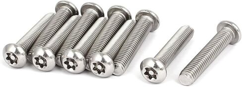 uxcell M8x40mm 304 Stainless Steel Button Head Torx Security Machine Screws 10pcs in Saudi Arabia