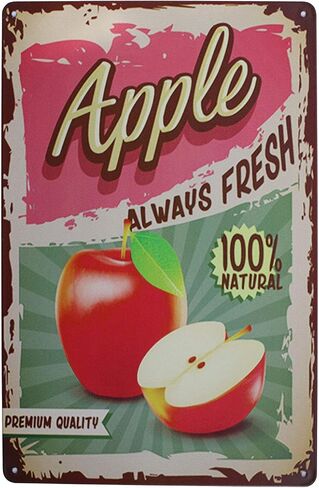 Fruits Collection Vintage Metal Tin Sign Rural Retro Plaque Home Wall Decor (Watermelon) in Saudi Arabia