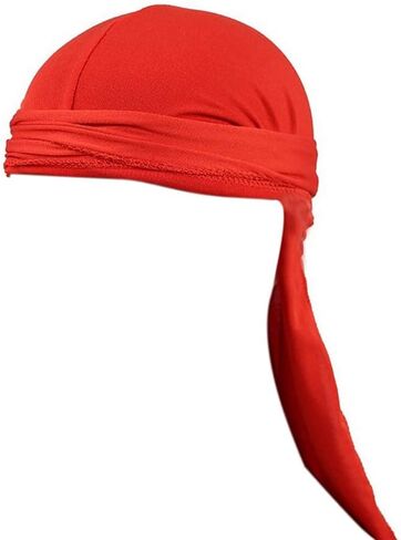 Cotton Stretchable Premium Durag 360 Waves Extra Long Tail Straps for Men in Saudi Arabia