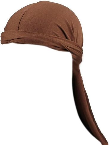 Cotton Stretchable Premium Durag 360 Waves Extra Long Tail Straps for Men in Saudi Arabia