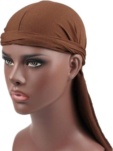 Cotton Stretchable Premium Durag 360 Waves Extra Long Tail Straps for Men in Saudi Arabia