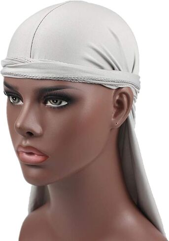Cotton Stretchable Premium Durag 360 Waves Extra Long Tail Straps for Men in Saudi Arabia