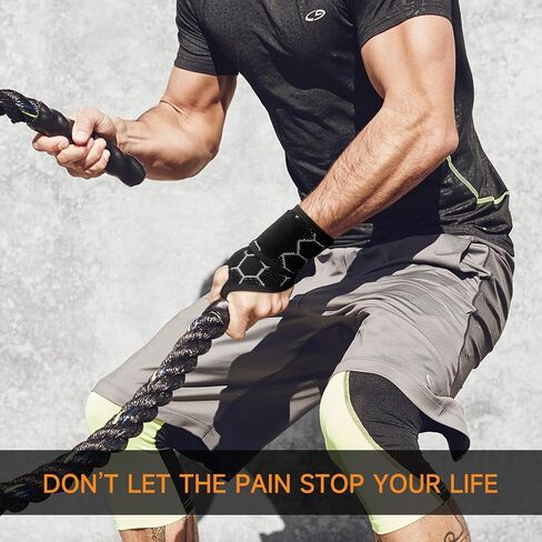 Sport Slim Wrist Wrap - Wrist Brace for Carpal Tunnel Relief Light Support, Neoprene-Free Compression Wrist Support for Workout, Adjustable Wrist Guards Fit Right Left Hand(Black, Pack of 1) in Kuwait