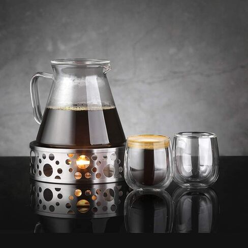 glastal [German Quality 4 Oz Insulated Double Wall Glass Espresso Cups, Nespresso Espresso Coffee Cups, Double Espresso Cups, Demitasse Cups, Espresso Mug, Tazas De Cafe Expreso 2 Pack in Saudi Arabia