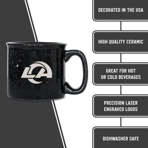 Rico Industries NFL Football Gary Patterson The Fan 15 oz White Ceramic Mug in Saudi Arabia