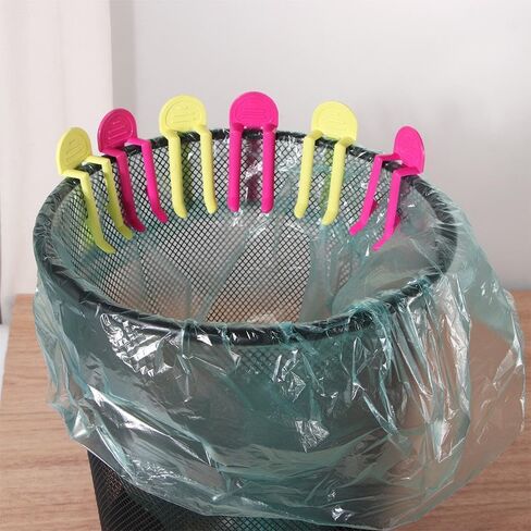 12Pcs Garbage Bin Clips,Practical Trash Can Clamp Plastic Garbage Bag Clip Fixed Waste Bin Bag Holder Rubbish Clip Holder for Home,Kitchen,Office in Saudi Arabia