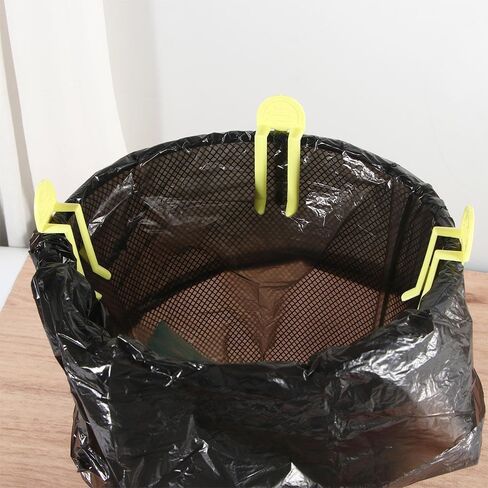 12Pcs Garbage Bin Clips,Practical Trash Can Clamp Plastic Garbage Bag Clip Fixed Waste Bin Bag Holder Rubbish Clip Holder for Home,Kitchen,Office in Saudi Arabia