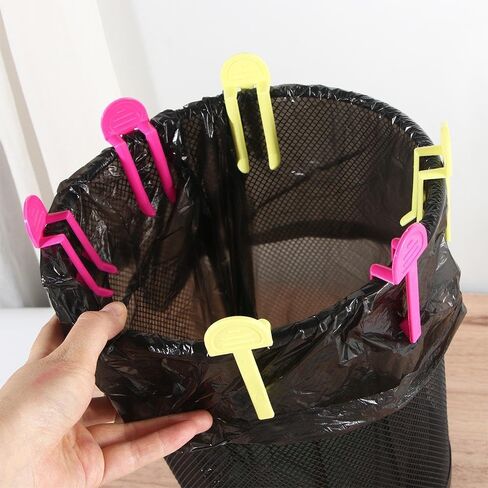 12Pcs Garbage Bin Clips,Practical Trash Can Clamp Plastic Garbage Bag Clip Fixed Waste Bin Bag Holder Rubbish Clip Holder for Home,Kitchen,Office in Saudi Arabia