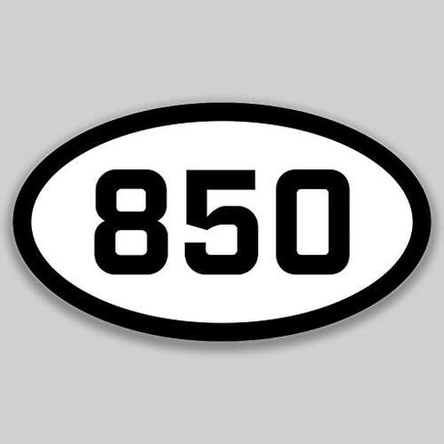850 Area Code Sticker Florida Tallahassee Bellview Brent City Pride Love | 5-Inches by 3-Inches | Premium Quality Vinyl UV Resistant Laminate PD2116 in Saudi Arabia