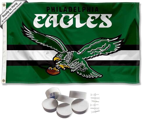 Philadelphia Eagles Throwback Retro Vintage Banner and Tapestry Wall Tack Pads in Saudi Arabia