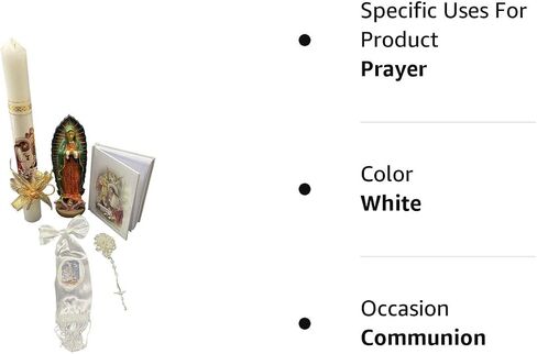 Lito First Communion Candle Set for Boys- White Candle Set Kit for Holy 1st Communion with Figurine - Spanish in Saudi Arabia