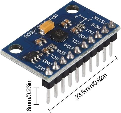 1PCS Pre-Soldered MPU9250 GY-9250 9-Axis 9 DOF 16 Bit Gyroscope Acceleration Magnetic Sensor 9-Axis Attitude +Gyro+Accelerator+Magnetometer Sensor Module IIC/SPI Compatible with Raspberry Pi ESP32 in Saudi Arabia