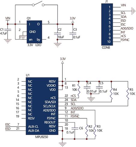 1PCS Pre-Soldered MPU9250 GY-9250 9-Axis 9 DOF 16 Bit Gyroscope Acceleration Magnetic Sensor 9-Axis Attitude +Gyro+Accelerator+Magnetometer Sensor Module IIC/SPI Compatible with Raspberry Pi ESP32 in Saudi Arabia