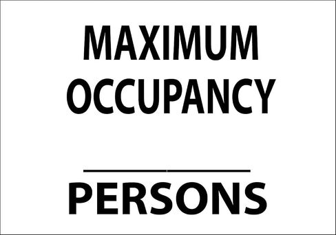Zing Green Products 1906A Recycled Aluminum "Maximum Occupancy __ Persons" Sign with Number Kit, Black on White, 10" Length, 7" Width in Saudi Arabia