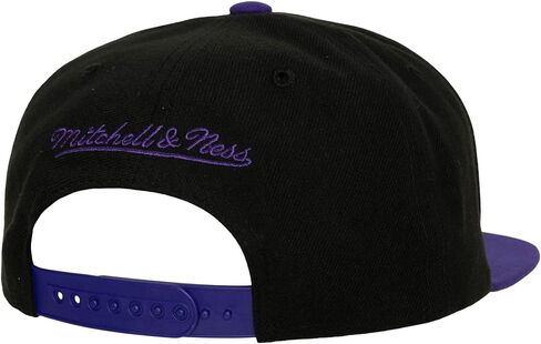 Mitchell & Ness Los Angeles Lakers Cross Check Snapback Hat Cap Black, Purple in Saudi Arabia