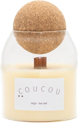 Scented Candle | Relaxing Aromatherapy Soy Wax Candles for Home | Refreshing Summer Non-Toxic Candles | Long-Lasting Candles with a 50-Hour Burn Time (Sage- Sea Salt), White, CC002 in Saudi Arabia