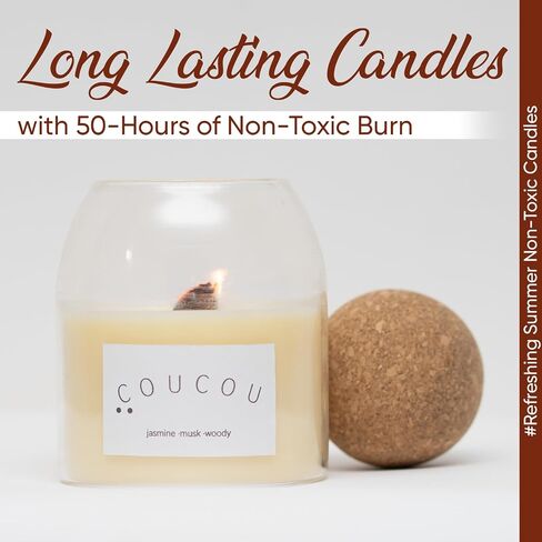 Scented Candle | Relaxing Aromatherapy Soy Wax Candles for Home | Refreshing Summer Non-Toxic Candles | Long-Lasting Candles with a 50-Hour Burn Time (Sage- Sea Salt), White, CC002 in Saudi Arabia