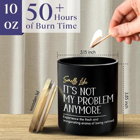 Retirement Gifts for Women, Men - Lavender Vanilla Aromatherapy Candles 10 oz - Soy Wax, Scented Candle Gift for Coworker, Nurse, Teacher, Military, Friend - Farewell Gift for Manager, Boss in Kuwait