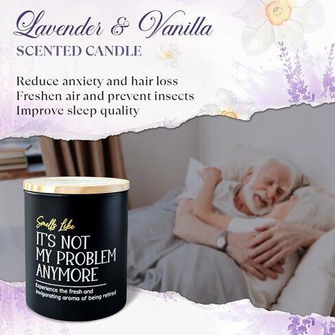 Retirement Gifts for Women, Men - Lavender Vanilla Aromatherapy Candles 10 oz - Soy Wax, Scented Candle Gift for Coworker, Nurse, Teacher, Military, Friend - Farewell Gift for Manager, Boss in Kuwait