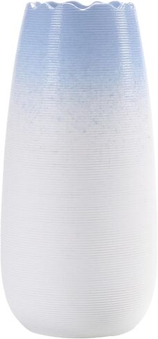 Ceramic Vase, Flower Vase Nordic Minimalism Style, Elegant Vase for Modern Table Shelf Home Decor Round Ceramic Vase for Fireplace Bedroom Kitchen Living Room Office Desk (Blue, 7 inch) in Saudi Arabia