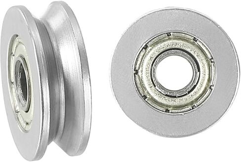 PATIKIL U-Groove Bearing، 10 عبوات 4x13x4mm U Groove Guide Pulley الكربون الصلب مختومة الكرات السكك الحديدية تحمل عجلة لنظام حركة بطانة المسار in Saudi Arabia