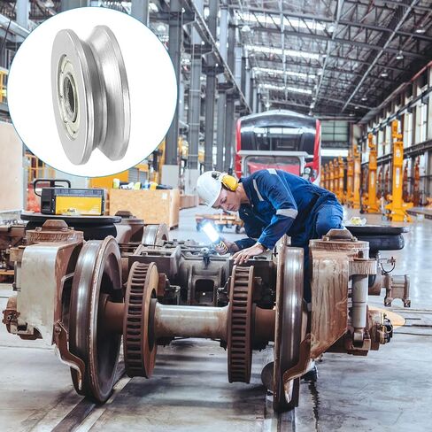 PATIKIL U-Groove Bearing، 10 عبوات 4x13x4mm U Groove Guide Pulley الكربون الصلب مختومة الكرات السكك الحديدية تحمل عجلة لنظام حركة بطانة المسار in Saudi Arabia